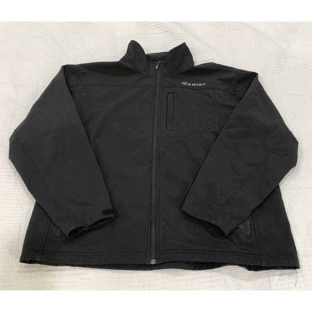 Ariat Softshell Full Zip Jacket Men's XXL Black Casual Workwear